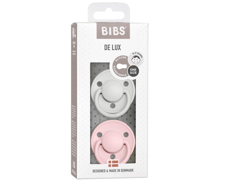 2 Chupetes BIBS De Lux Ivory/Baby Pink Silicona - Imagen 12