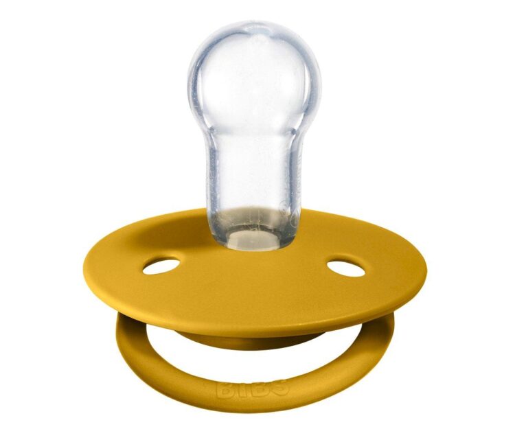 2 Chupetes BIBS De Lux Mustard/Petrol Silicona - Imagen 6