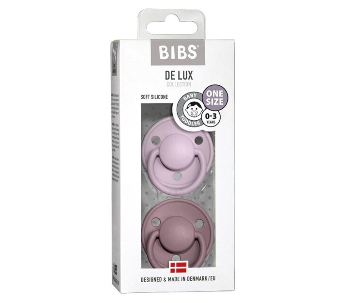 2 Chupetes BIBS De Lux Dusky Lilac/Heather Silicona - Imagen 12