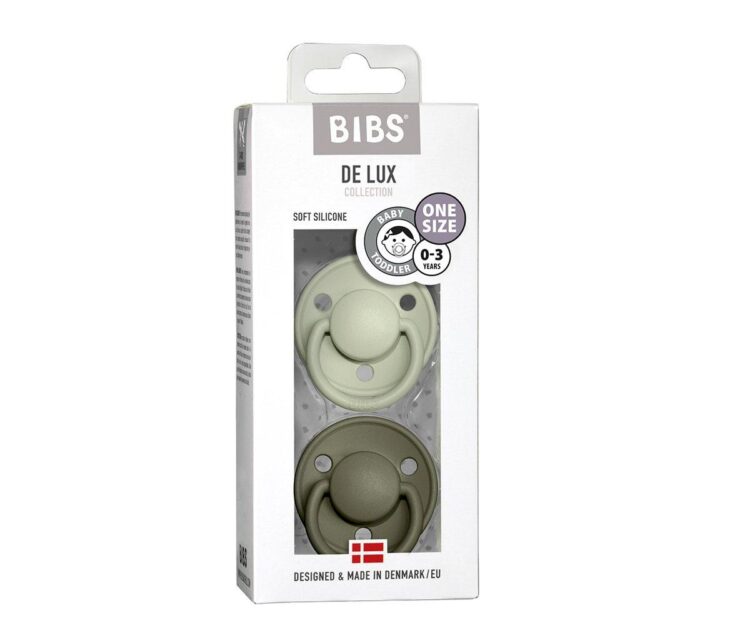 2 Chupetes BIBS De Lux Sage/Hunter Green Silicona - Imagen 12