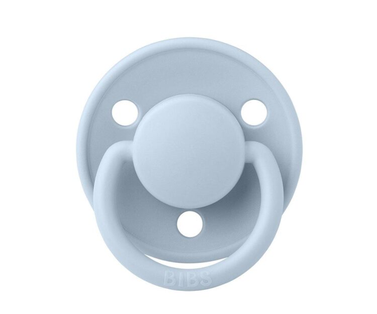2 Chupetes BIBS De Lux Iron/Baby Blue Silicona - Imagen 2