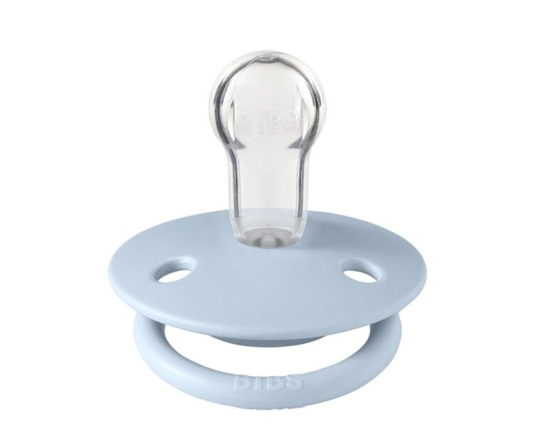 2 Chupetes BIBS De Lux Iron/Baby Blue Silicona - Imagen 3