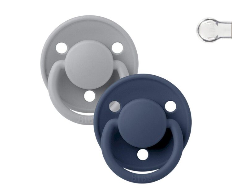 2 Chupetes BIBS De Lux Cloud/Steel Blue Silicona - Imagen 6