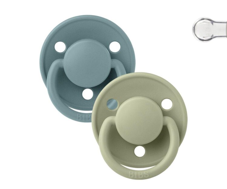 2 Chupetes BIBS De Lux Island Sea/Sage Silicona - Imagen 5