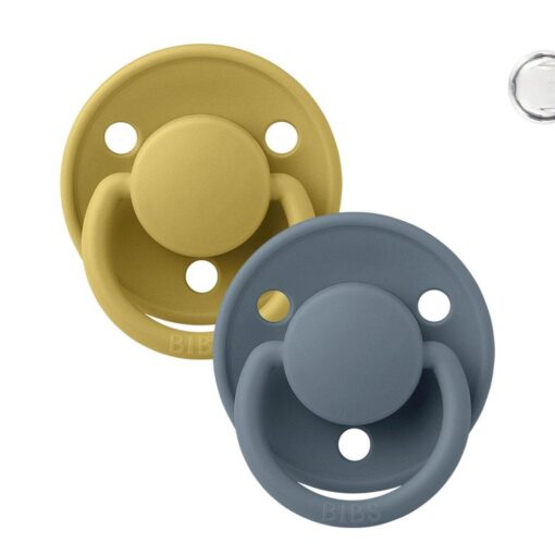 2 Chupetes BIBS De Lux Mustard/Petrol Silicona