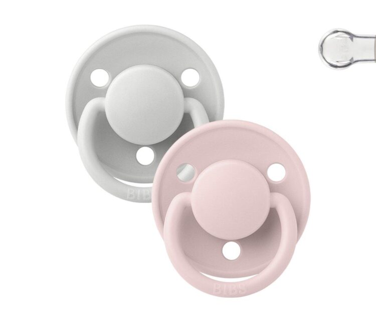 2 Chupetes BIBS De Lux Haze/Blossom Silicona