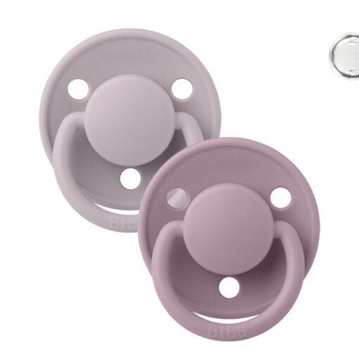 2 Chupetes BIBS De Lux Dusky Lilac/Heather Silicona