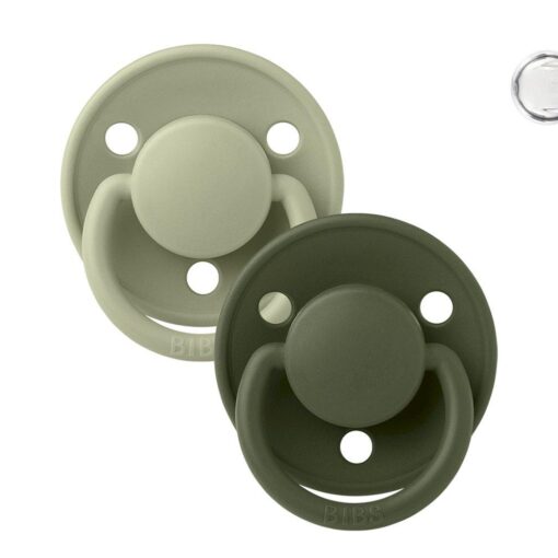 2 Chupetes BIBS De Lux Sage/Hunter Green Silicona