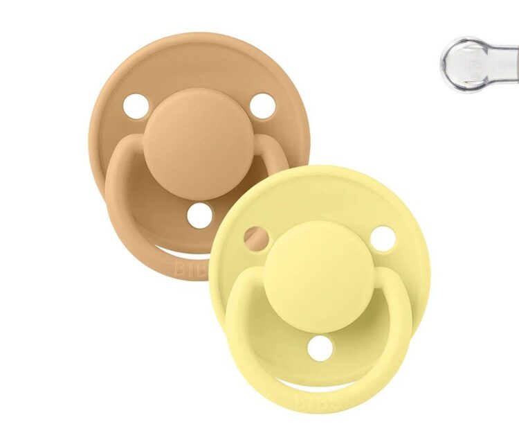 2 Chupetes BIBS De Lux Desert Sand/Sunshine