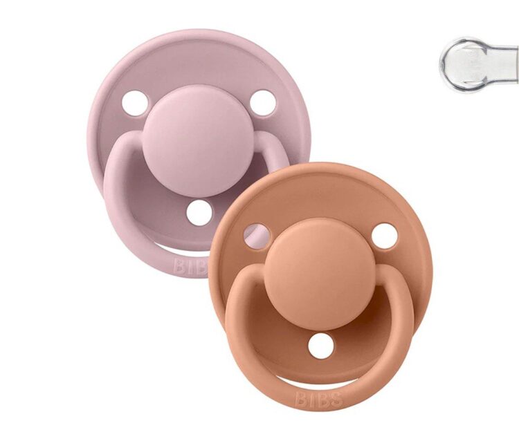 2 Chupetes BIBS De Lux Pink Plum/Peach - Imagen 6