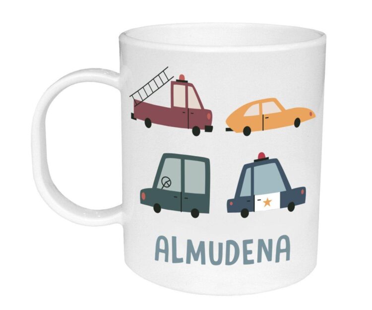 Taza de Plástico Personalizada Vintage Cars