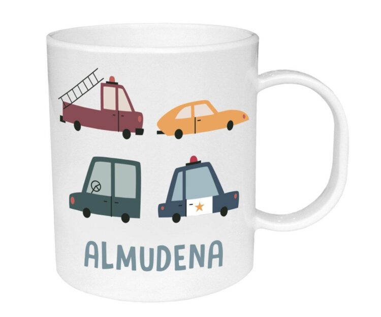 Taza de Plástico Personalizada Vintage Cars - Imagen 2