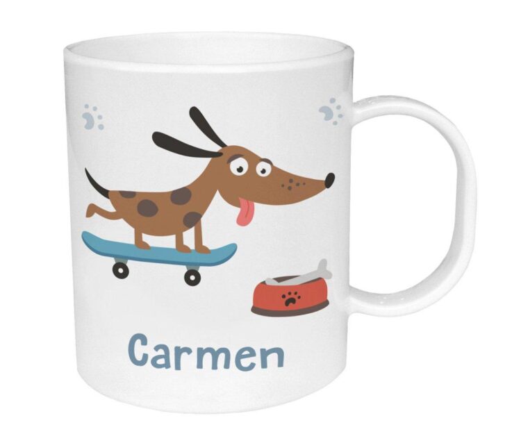 Taza de Plástico Personalizada Skater Dog - Imagen 4