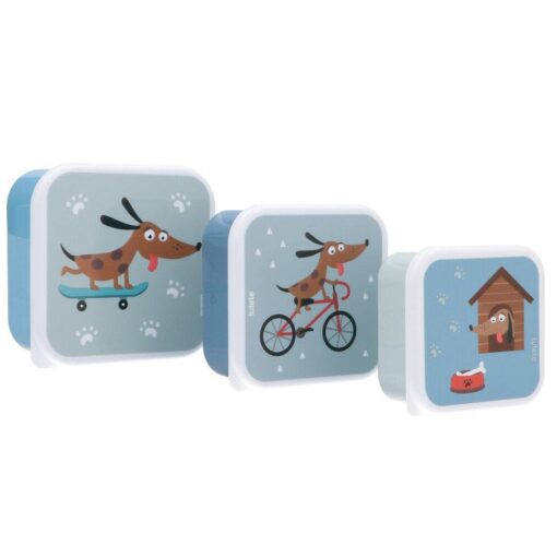 3 Cajas Almuerzo Skater Dog