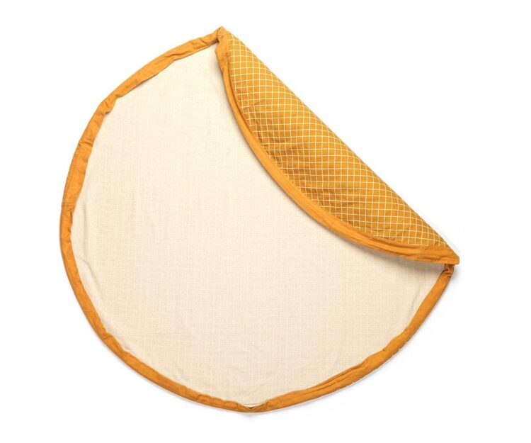 Saco Reversible Play & Go Classic Orgánico Cuadros Mustard - Imagen 6