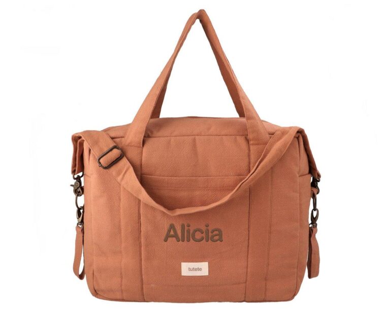 Bolso Carro Bebé Cotton Brown Personalizable - Imagen 4
