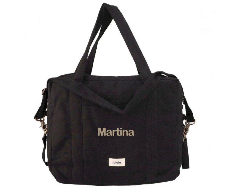 Bolso Carro Bebé Cotton Negro Personalizable - Imagen 4