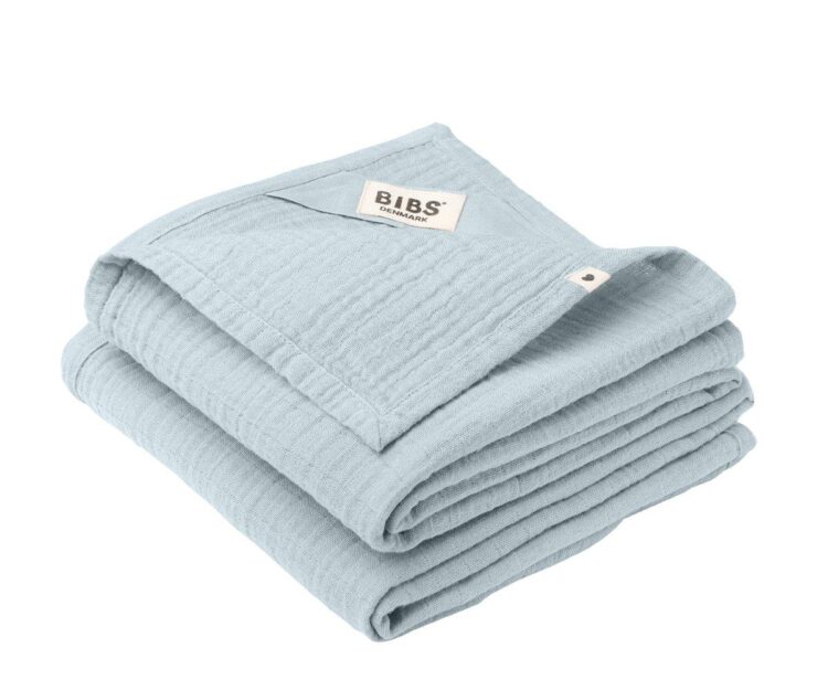 2 Trapitos Muselinas BIBS Baby Blue