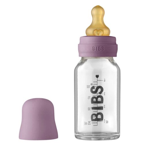 Biberón Cristal BIBS Mauve 110ml