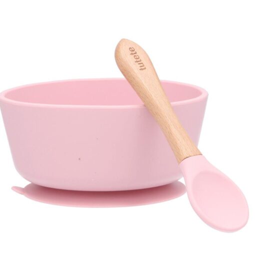 Bol con Ventosa + Cuchara Pink
