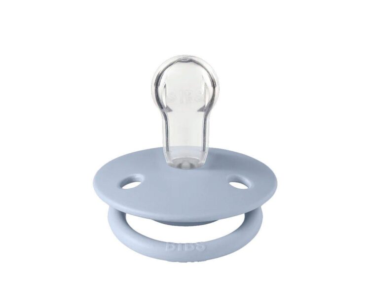 2 Chupetes BIBS De Lux  Dusty Blue/Steel Blue Silicona - Imagen 2