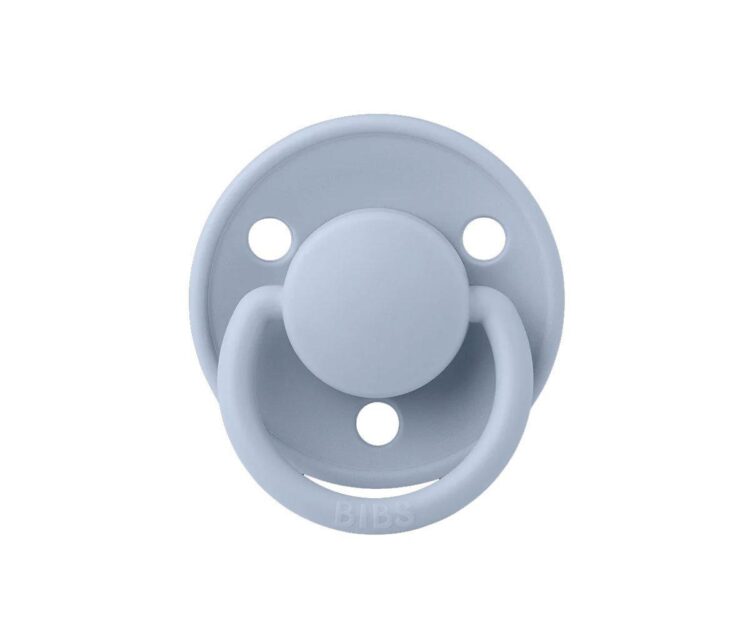2 Chupetes BIBS De Lux  Dusty Blue/Steel Blue Silicona - Imagen 3