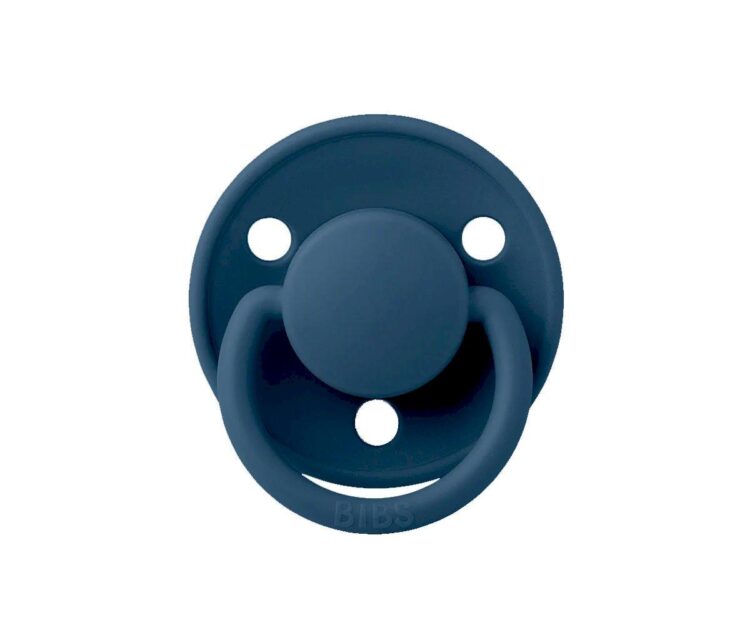 2 Chupetes BIBS De Lux  Dusty Blue/Steel Blue Silicona - Imagen 4