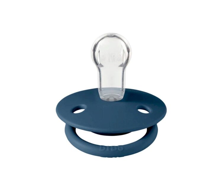 2 Chupetes BIBS De Lux  Dusty Blue/Steel Blue Silicona - Imagen 5