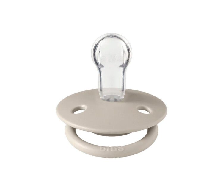 2 Chupetes BIBS De Lux Onesize Sand/Iron Silicona - Imagen 2