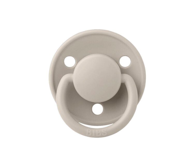 2 Chupetes BIBS De Lux Onesize Sand/Iron Silicona - Imagen 3
