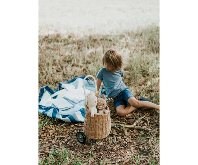 Saco Play & Go Impermeable OUTDOOR Azul Stripes Green - Imagen 2