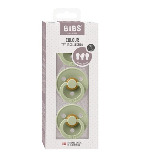 Pack 3 Chupetes BIB Try-It Sage