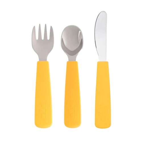 Set 3 Cubiertos Feedie Amarillo