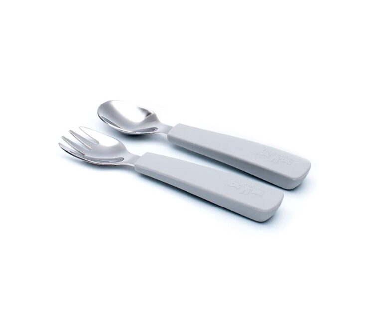 Set 2 Cubiertos Feedie Gris - Imagen 3
