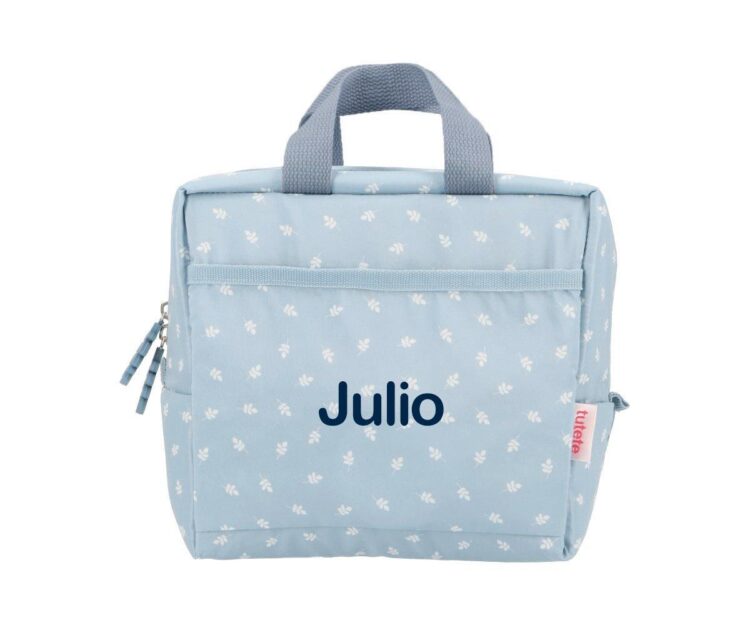 Bolsa Térmica Acolchada Leaves Blue Personalizable - Imagen 4