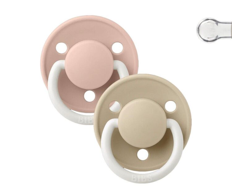 2 Chupetes Nocturnos BIBS De Lux Blush/Vanilla