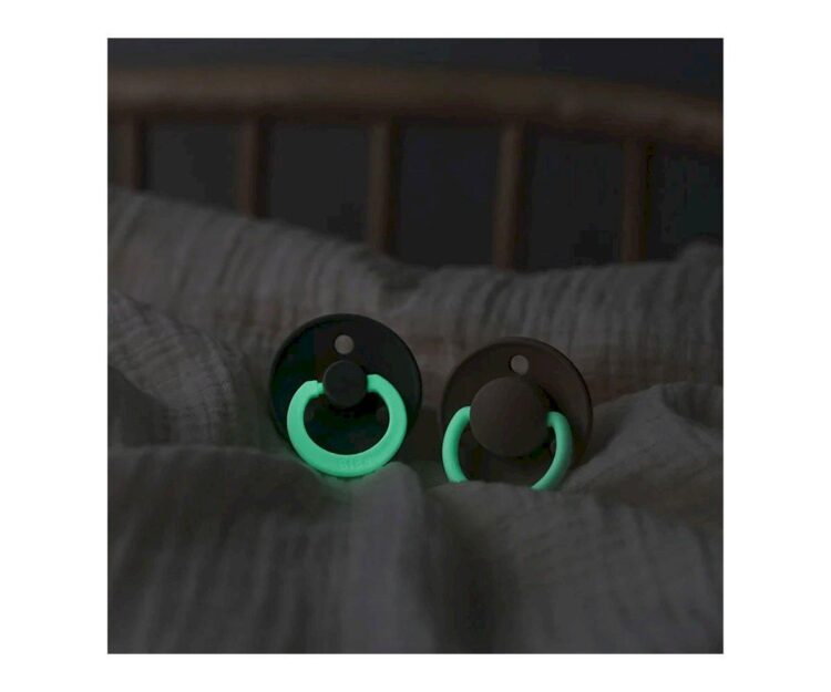 2 Chupetes Nocturnos BIBS De Lux Blush/Vanilla - Imagen 2