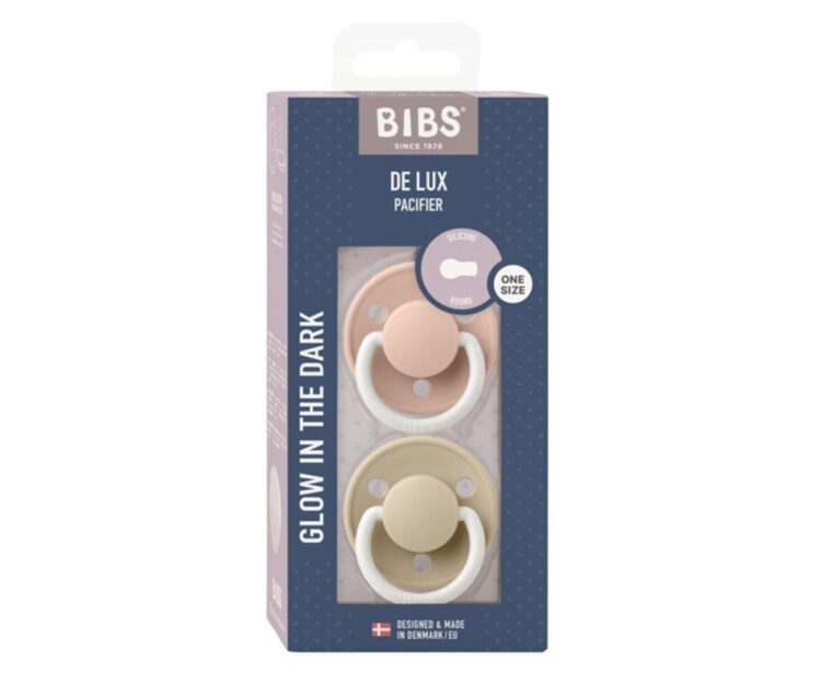 2 Chupetes Nocturnos BIBS De Lux Blush/Vanilla - Imagen 5