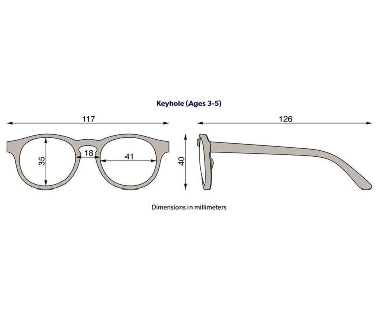 Gafas de Sol Flexibles ECO Keyhole (3-5 años) Pacific Blue - Imagen 2