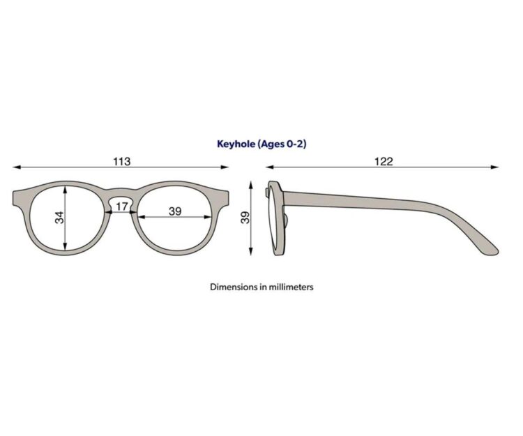 Gafas de Sol Flexibles ECO Keyhole Smoke Lenses Seashell Pink (0-24meses) - Imagen 2