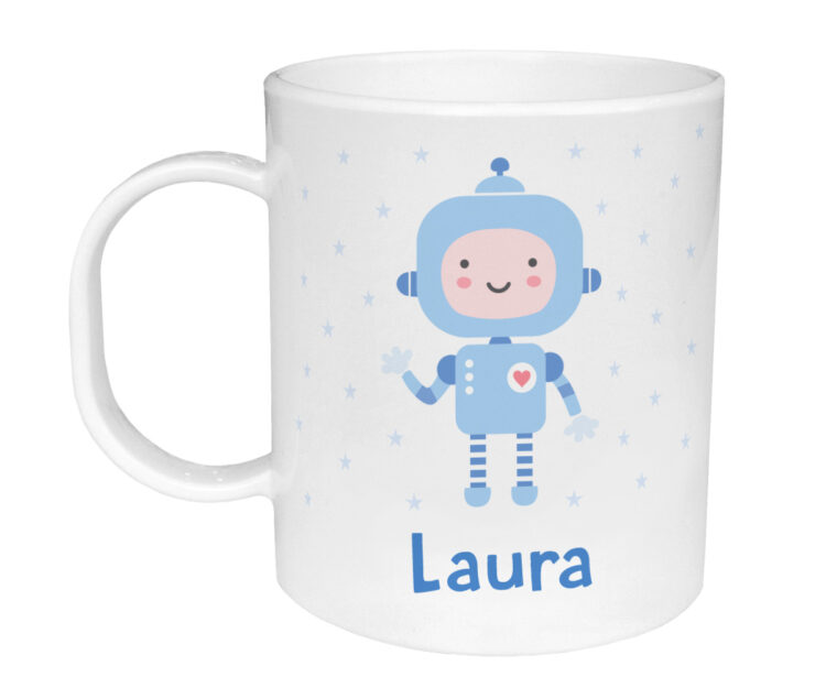 Taza de Plástico Personalizada Robot