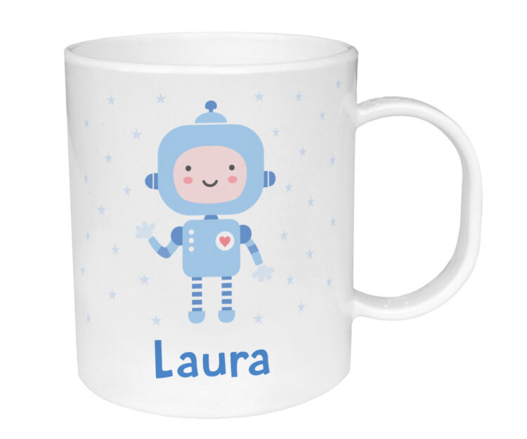 Taza de Plástico Personalizada Robot - Imagen 3