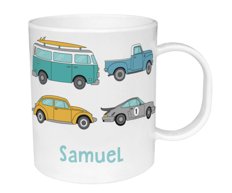 Taza de Plástico Personalizada Coches - Imagen 2