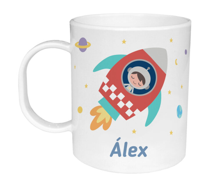 Taza de Plástico Personalizada Espacio