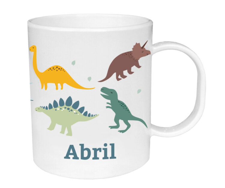 Taza de Plástico Personalizada Mundo Dinosaurios - Imagen 2