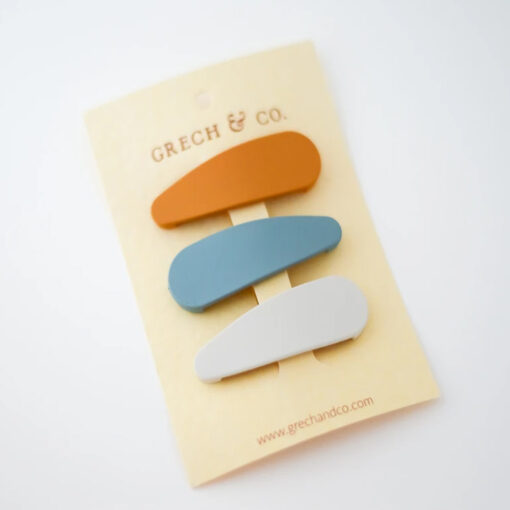 Clips para Pelo Snap Matte Golden-Light Blue-Buff