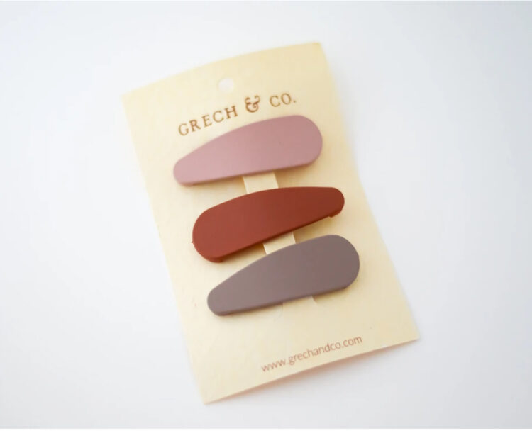 Clips para Pelo Snap Matte Stone-Shell-Rust