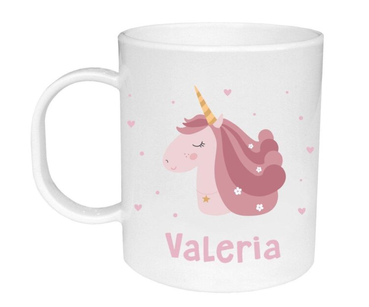 Taza de Plástico Personalizada Magical Unicorn