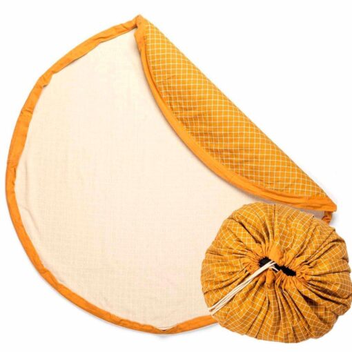 Saco Reversible Play & Go Classic Orgánico Cuadros Mustard