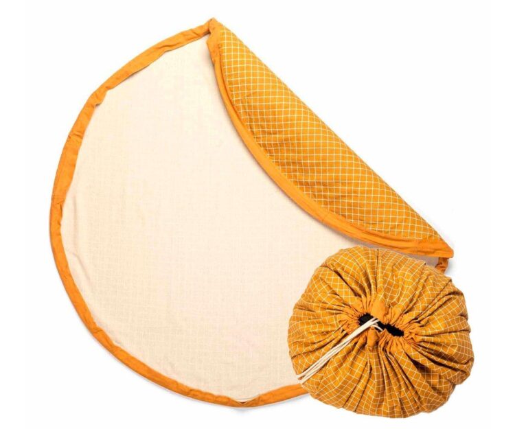 Saco Reversible Play & Go Classic Orgánico Cuadros Mustard